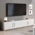 Breta TV Stand with 4 Doors - White, High Gloss