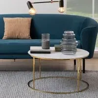 Brevard Coffee Table - White, Glass