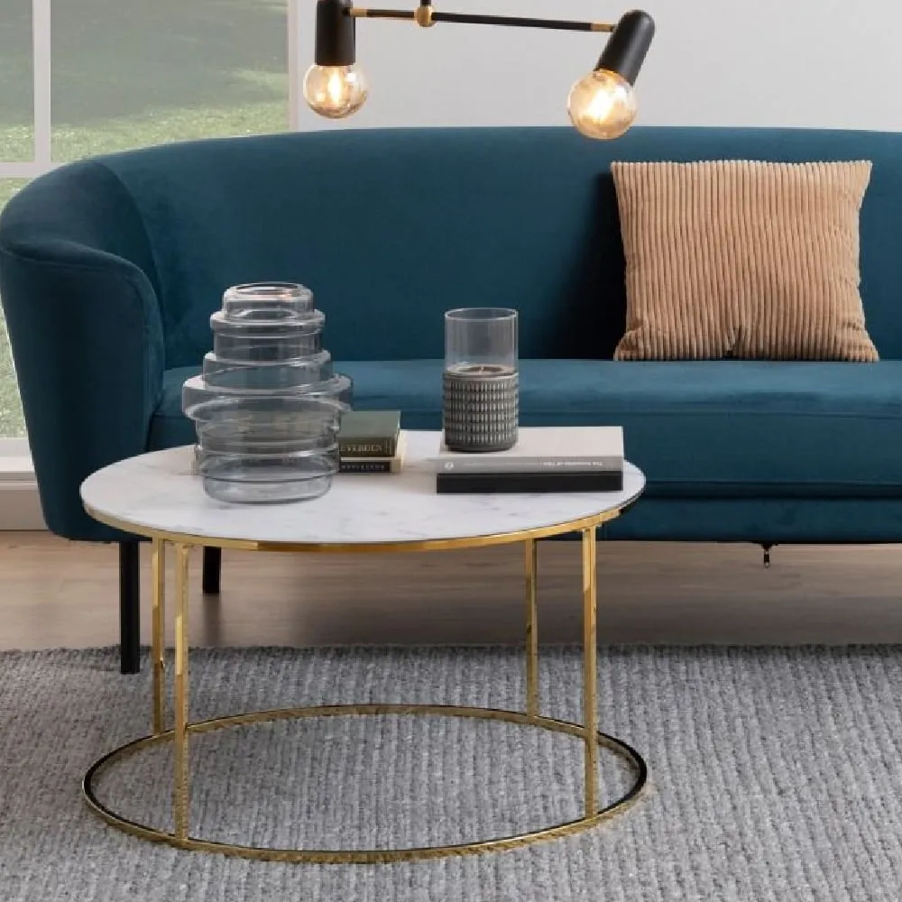 Brevard Coffee Table - White, Glass