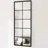 Briana Rectangular Small Wall Mirror - Black, Metal