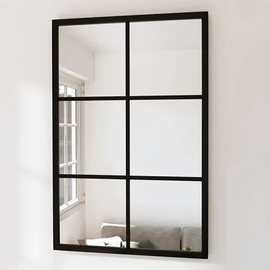 Briana Small Wall Mirror - Black, Metal product