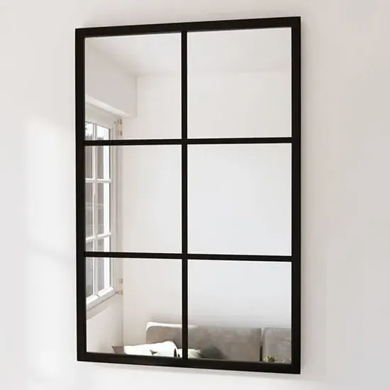 Briana Small Wall Mirror - Black, Metal