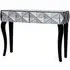 Brice Console Table with 2 Drawers - Silver, Mirrored Glass