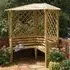 Bridgend Corner Garden Arbour - Natural Wood