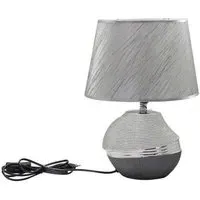 Bridgetown Ceramic Table Lamp - Silver