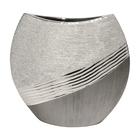 Bridgetown Decorative Vase - Silver, Ceramic