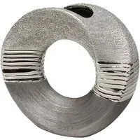 Bridgetown Round Large Decorative Vase - Silver, Ceramic