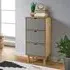 Bridie Shoe Storage Cabinet with 3 Drawers - Brown, Pinewood