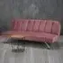 Brighten Sofa Bed with Chrome Legs - Pink, Velvet