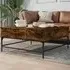 Brighton Coffee Table with Storage - Smoked Oak, Metal