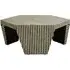 Bristol Hexagon Coffee Table with Striped Design - Black, Wood