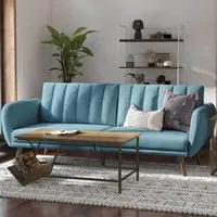 Brittan Sofa Bed with Storage - Blue, Fabric