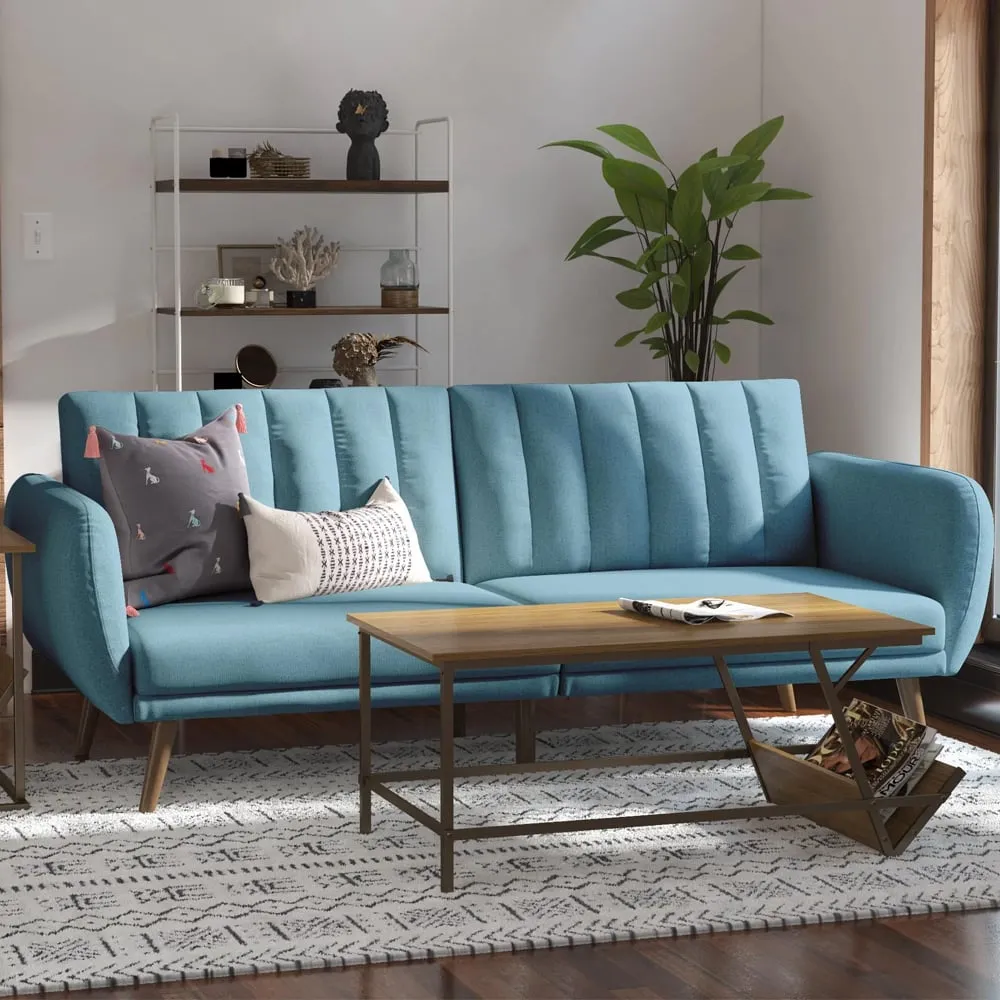 Brittan Sofa Bed with Storage - Blue, Fabric image