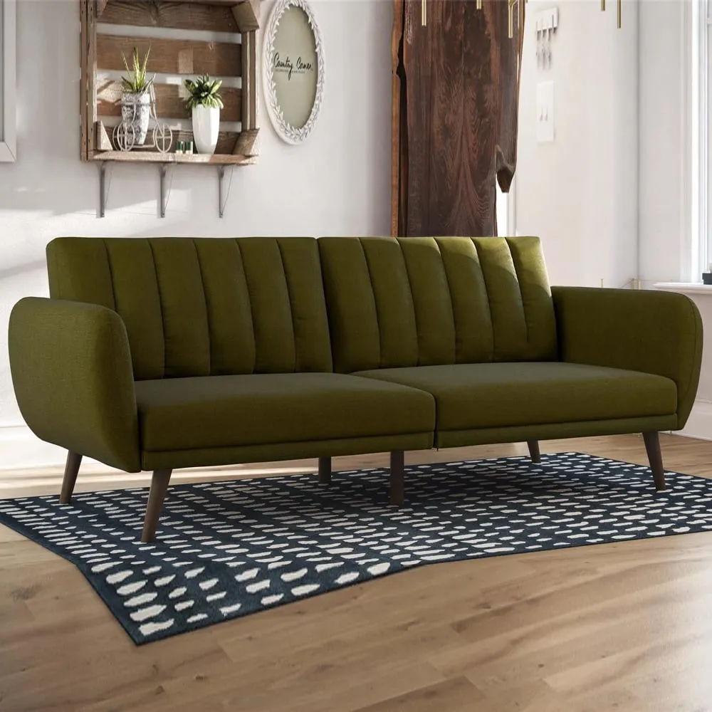 Brittan Sofa Bed with Storage - Green, Fabric