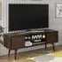 Brittan TV Stand with Sliding Doors - Walnut