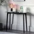 Brix Console Table - Black, Smoked Glass