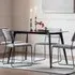 Brix Rectangular Dining Table - Black, Smoked Glass