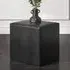Brixton Square Side Table - Black, PU Leather