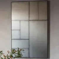 Broad Rectangular Wall Mirror - Antique