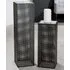 Brockton Set of 2 Decorative Pillars - Black, Glass Metal
