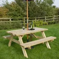 Bronx 6-Seater Picnic Table - Natural