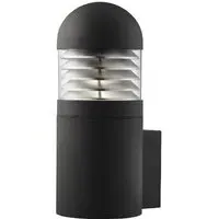 Bronx Outdoor Cylinder Wall Light - Black, Aluminium