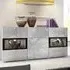 Bronx Sideboard 2 Doors 3 Drawers with LED - Concrete Grey