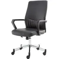 Brook Office Chair with Tilt Mechanism - Black, Faux Leather