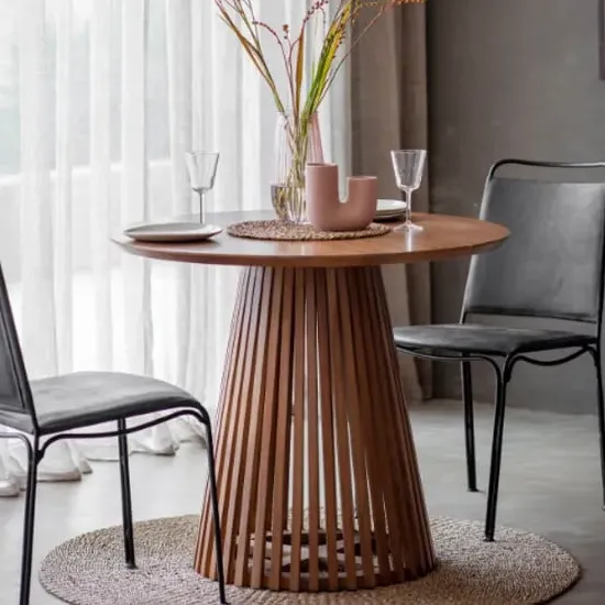 Brookline Round Dining Table - Natural, Acacia Wood