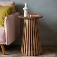 Brookline Round Side Table - Natural, Acacia Wood