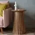 Brookline Round Side Table - Natural, Acacia Wood