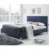 Brooklyn Double Bed Frame - Blue, Fabric
