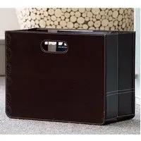 Brooklyn Magazine Rack - Brown, Synthetic Leather
