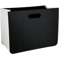 Brooklyn Magazine Rack - White, Synthetic Leather