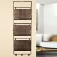 Brooklyn Rectangular Magazine Rack - Silver, Metal