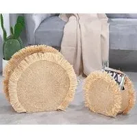 Brooklyn Set of 2 Magazine Rack - Natural, Seagrass