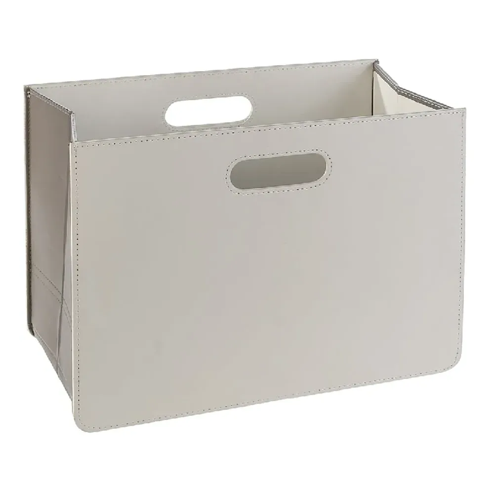Brooklyn Magazine Rack - White, Synthetic Leather product