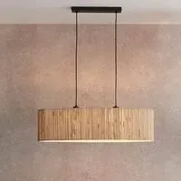 Brooks 2 Light Linear Ceiling Pendant - Natural, Seagrass