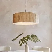 Brooks 3 Lights Drum Shade Pendant Light - Natural, Seagrass