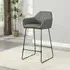 Brooks Faux Leather Bar Chair - Grey, PU