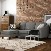 Brooks Sectional 3-Seater Sofa - Grey, Linen
