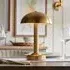 Brossard Round Rechargeable Table Lamp - Brass, Metal