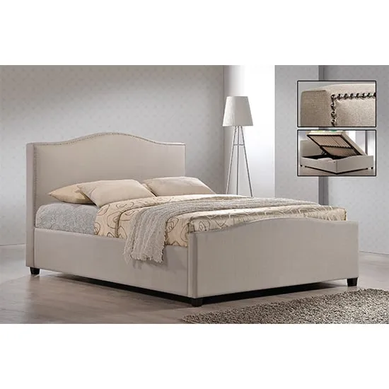 Brunswick Double Ottoman Bed with Storage - Sand, Fabric product