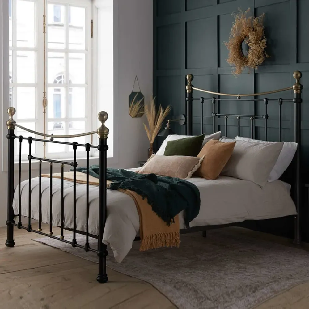 Brunt Double Bed Frame - Black, Metal