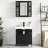 Brussels 2 Piece Bathroom Furniture Set - Black, Wood