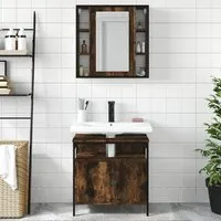 Brussels 2-Piece Bathroom Furniture Set - Smoked Oak alternate view