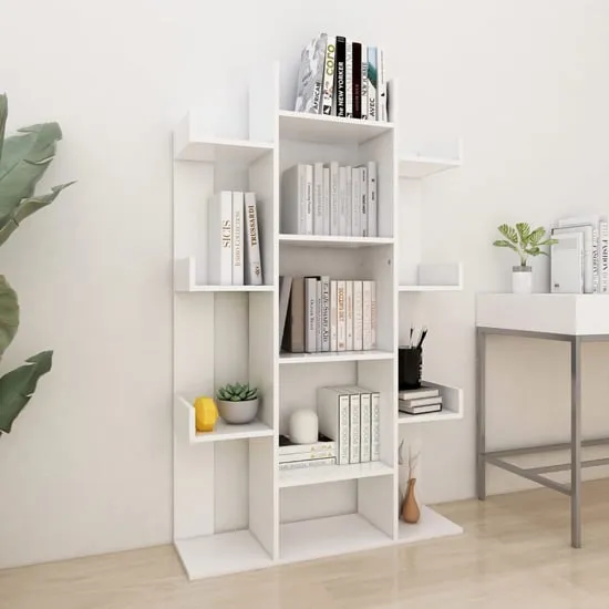 Bryson Bookcase with 13 Compartments - White, Wood