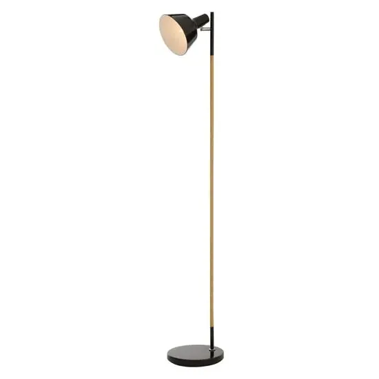 Bryton Floor Lamp with Adjustable Head - Black, Wood image