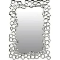 Bubble Wall Bedroom Mirror - Silver