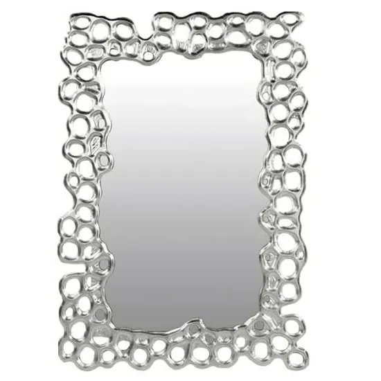 Bubble Wall Bedroom Mirror - Silver image